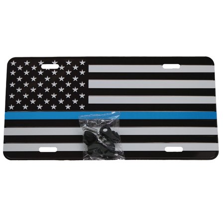 Race Sport Support the Blue American Flag Front License Plate RSAFLP-B
